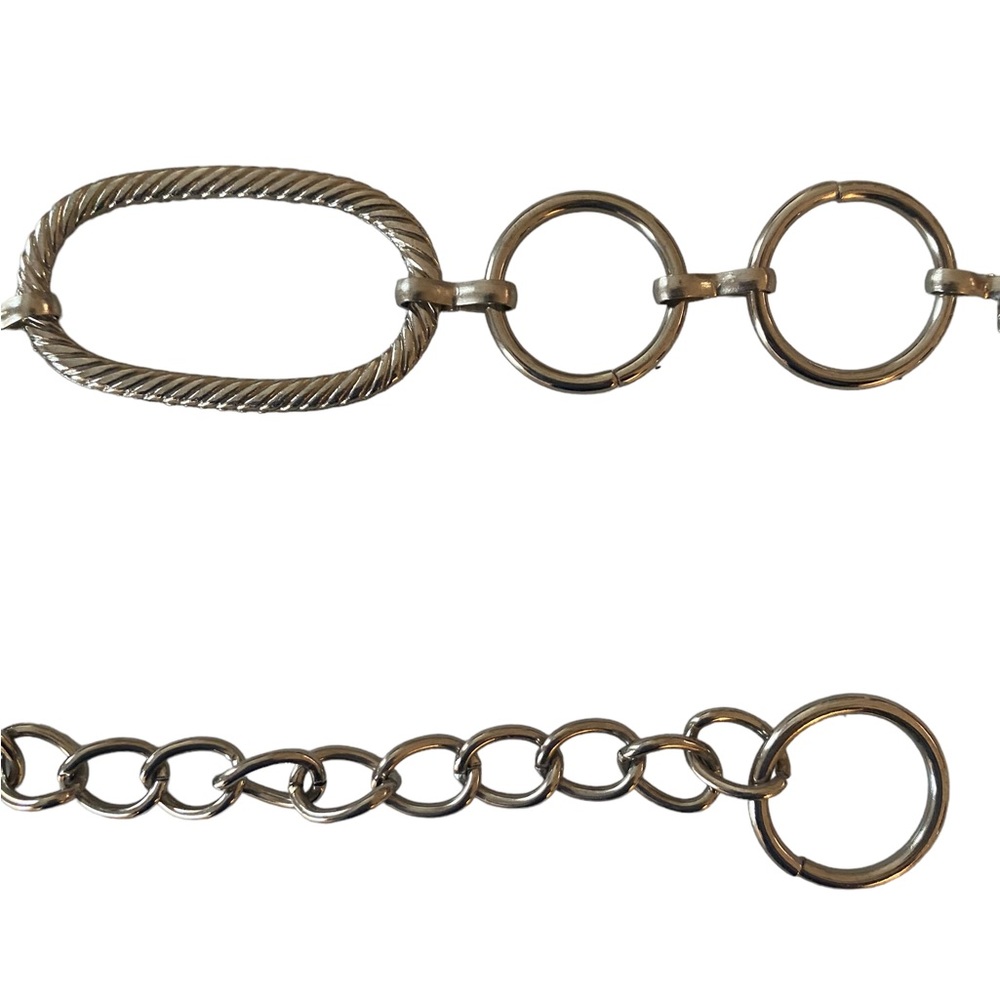 Sold Depop Vintage Y2K Silvertone Oval Chain Belt - Picture 2 of 4
